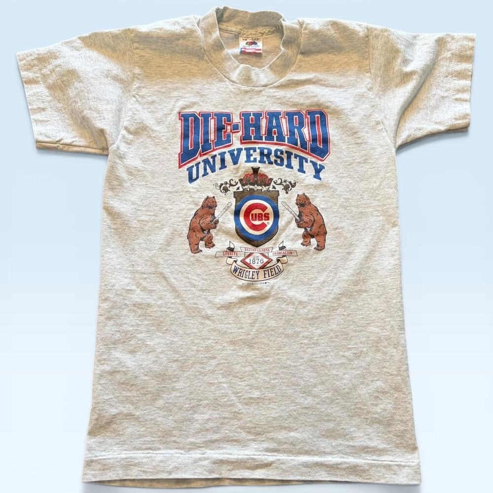 Vtg Chicago Cubs Shirt Youth 16 Baseball Fruit Of The Loom